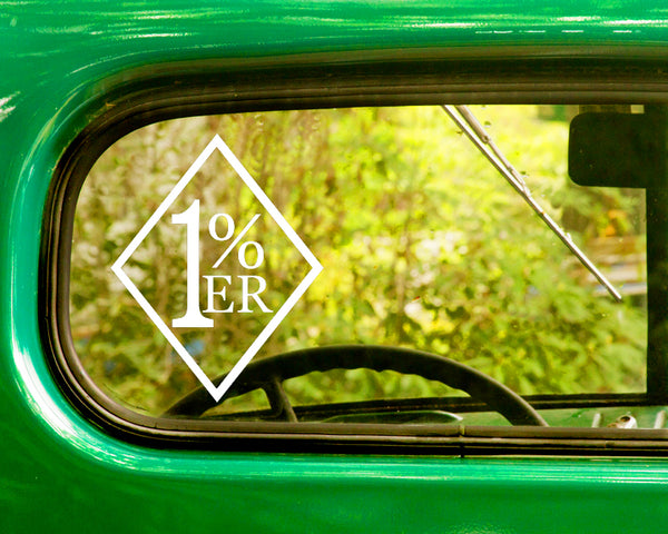 2 1%er ONE PERCENTER Decals Stickers - The Sticker And Decal Mafia