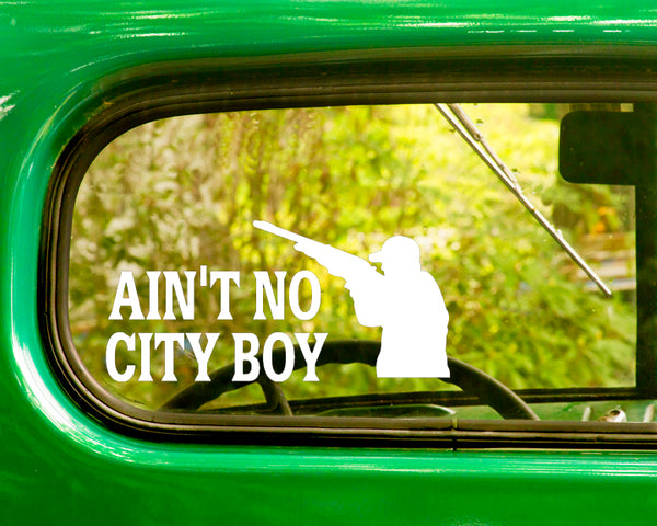 2 Ain't No City Boy Hunting Decal Stickers - The Sticker And Decal Mafia
