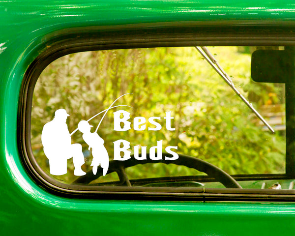 2 Best Buds Fishing Decals Stickers - The Sticker And Decal Mafia