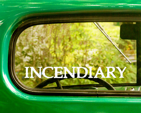 2 INCENDIARY Band Decal Stickers - The Sticker And Decal Mafia