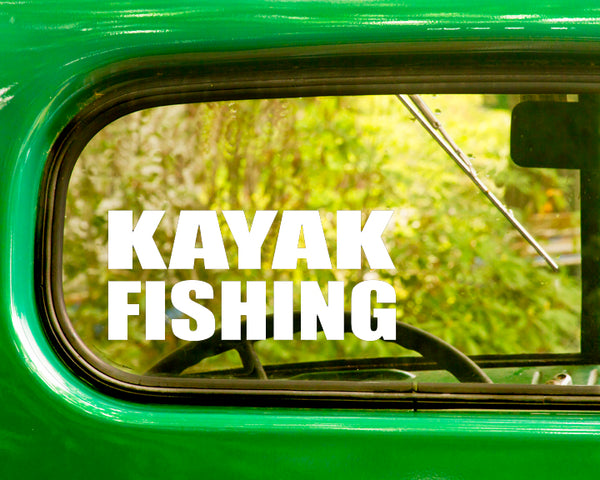 Kayak Fishing Decal 2 Stickers Bogo