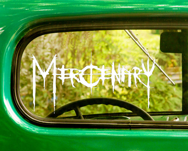 2 MERCENARY Band Decals Stickers Bogo - The Sticker And Decal Mafia