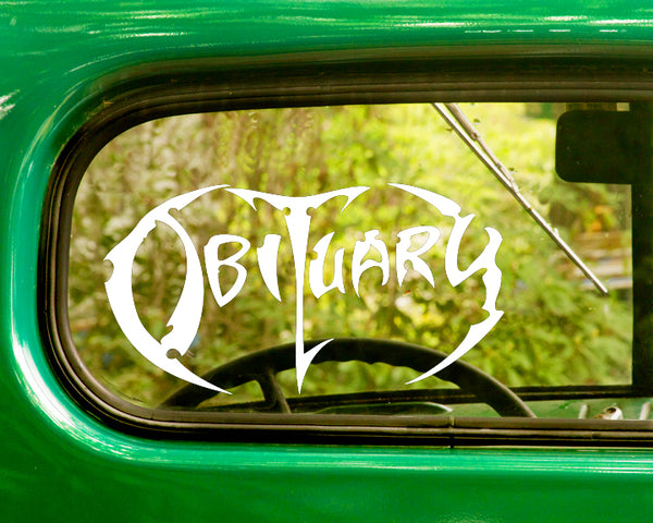 2 OBITUARY Band Decal Stickers - The Sticker And Decal Mafia