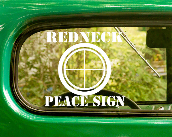 Rifle Scope Decal Sticker, Redneck Peace Sign - The Sticker And Decal Mafia