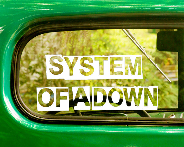 2 SYSTEM OF A DOWN Band Decal Stickers - The Sticker And Decal Mafia