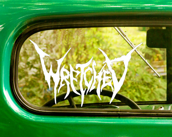 2 WRETCHED Band Decal Stickers - The Sticker And Decal Mafia