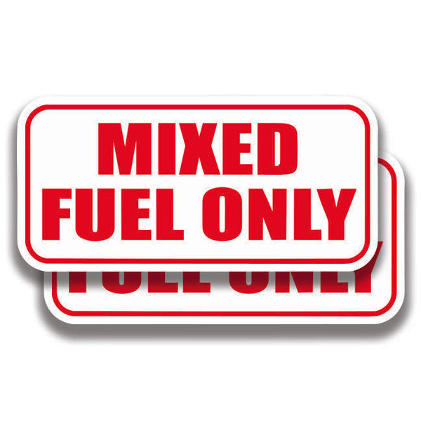 MIXED FUEL ONLY DECAL 2 Stickers Bogo Car Bumper Truck