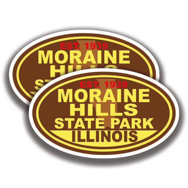 MORAINE HILLS STATE PARK DECAL 2 Stickers Illinois Bogo Car Window