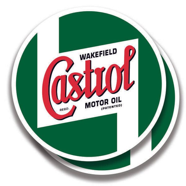 CASTROL WAKEFIELD OIL DECAL Vintage 2 Stickers Bogo For Car Window Bumper Truck