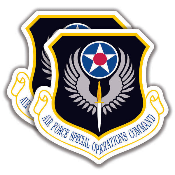 U.S. AIR FORCE SPECIAL OPERATIONS COMMAND DECALs 2 Stickers Bogo Military