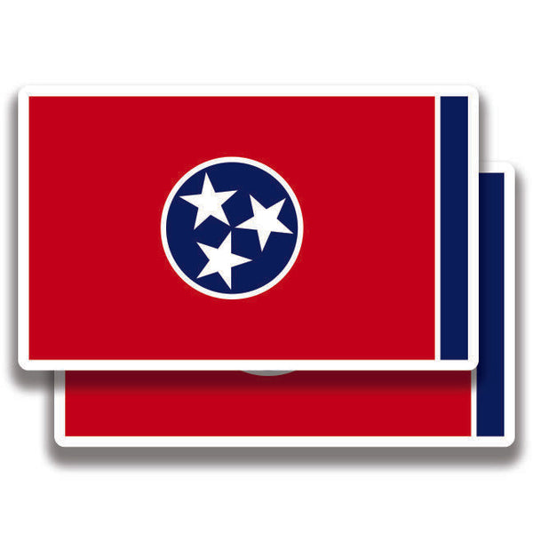 TENNESSEE STATE FLAG DECAL 2 Stickers Bogo For Car Bumper Truck