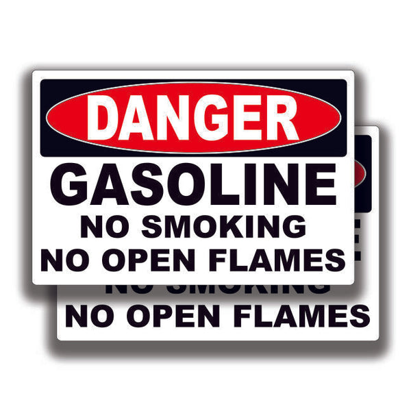 DANGER GASOLINE NO SMOKING DECAL Stickers Sign Bogo Truck Window