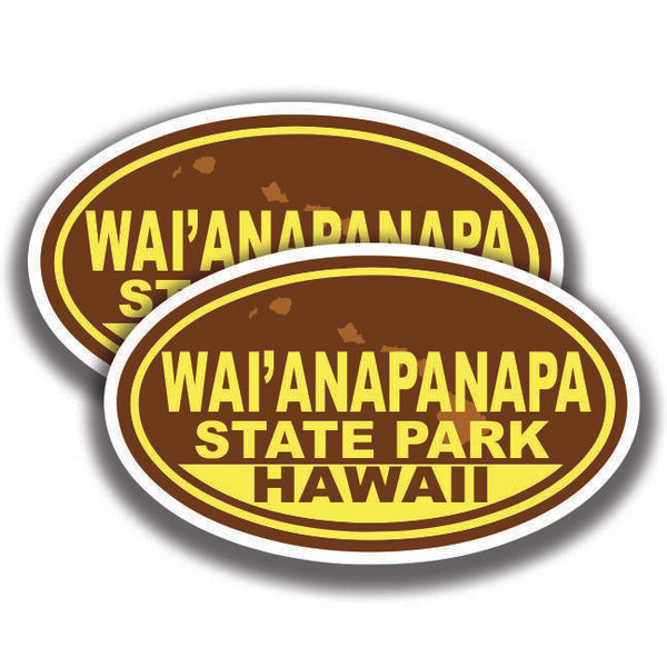 WAIANAPANAPA STATE PARK DECAL Hawaii 2 Stickers Bogo Car Window