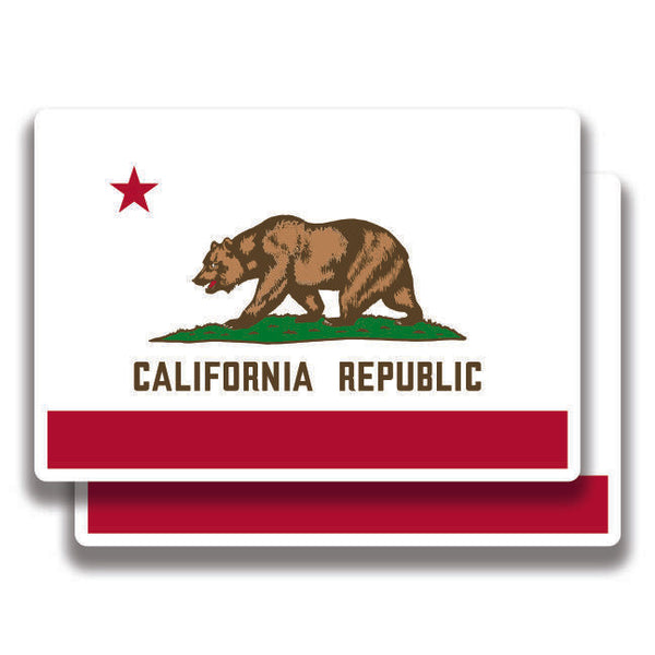 California Flag Stickers 2 Decals Bogo For Car Bumper Truck Window