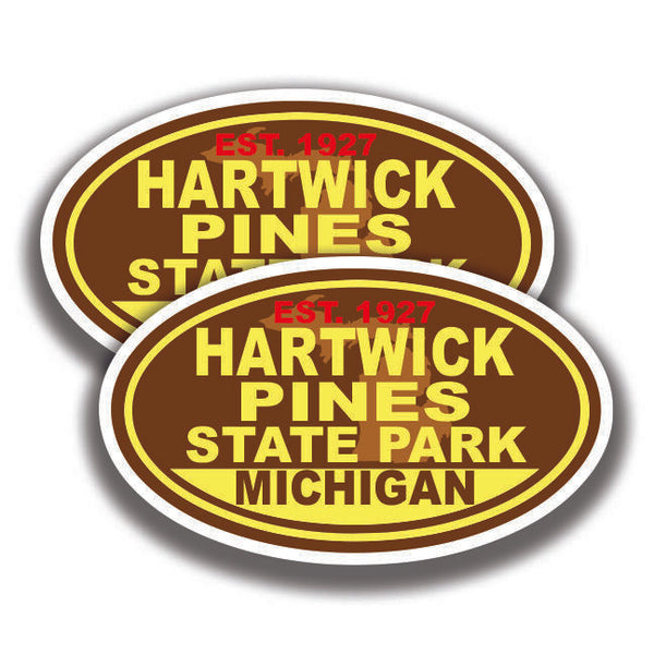 HARTWICK PINES STATE PARK DECAL Michigan 2 Stickers Bogo Car Window