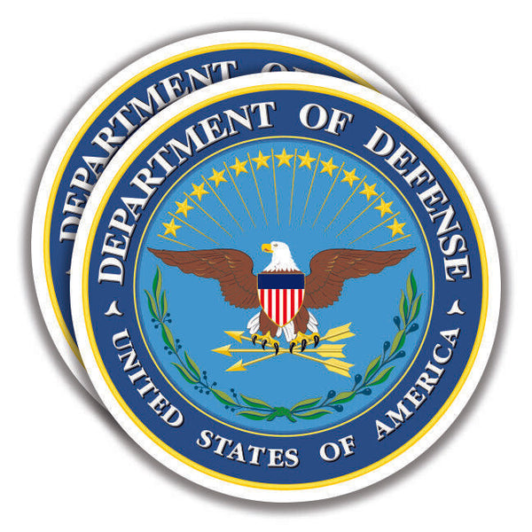 U.S. DEPARTMENT OF DEFENSE DECALs 2 Stickers Bogo Car Bumper Window