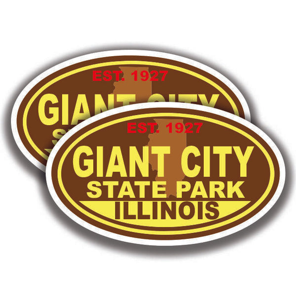 GIANT CITY STATE PARK DECAL 2 Stickers Illinois Bogo Car Window