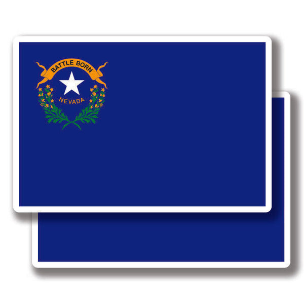 Nevada Flag Stickers 2 Decals Bogo For Car Bumper Truck Window