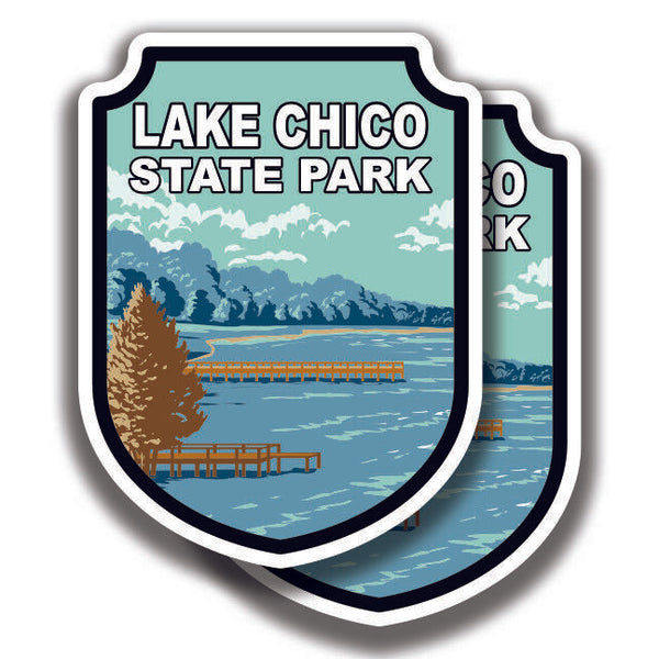 LAKE CHICO STATE PARK DECAL 2 Stickers Arkansas Bogo For Car Truck Window