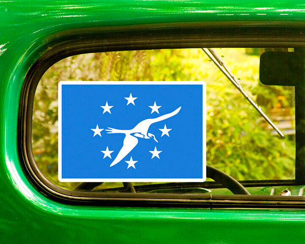 CORPUS CHRISTI TEXAS FLAG DECAL 2 Stickers Bogo For Car Bumper