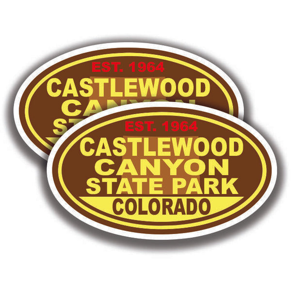 CASTLEWOOD CANYON STATE PARK DECALs 2 Stickers Colorado Bogo Car Window