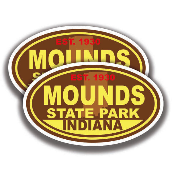 MOUNDS STATE PARK DECAL 2 Stickers Indiana Bogo Car Window