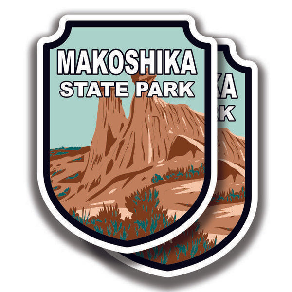 MAKOSHIKA STATE PARK DECAL 2 Stickers Montana Bogo For Car Truck Window
