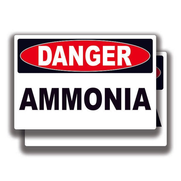 DANGER AMMONIA DECAL Stickers Sign Bogo 2 Car Truck Window