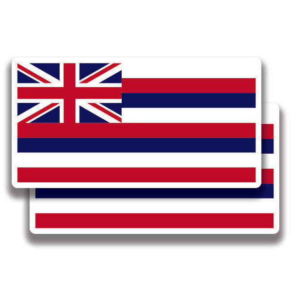 Hawaii Flag Stickers 2 Decals Bogo For Car Bumper Truck Window