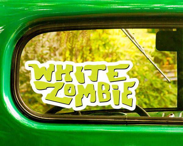 WHITE ZOMBIE DECAL 2 Stickers Bogo For Car Window