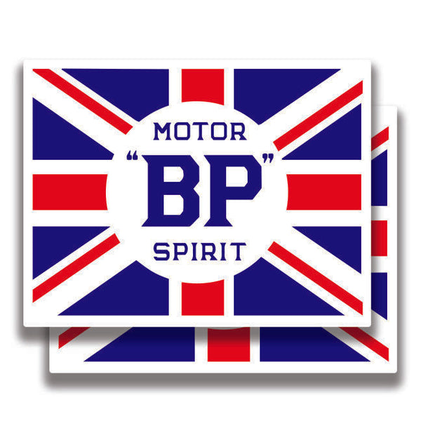 BP BRITISH PETROLEUM SPIRIT DECAL 2 Stickers Bogo For Car Window Bumper Truck