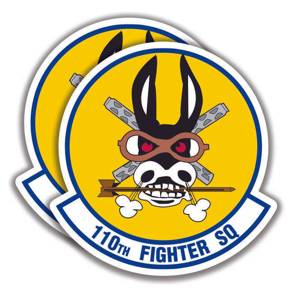 U.S. 110th FIGHTER SQUADRON DECAL 2 Stickers Air Force Bogo