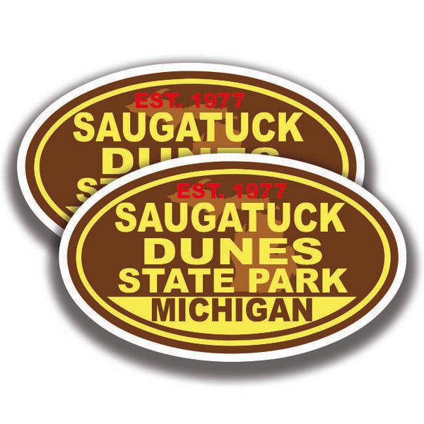 SAUGATUCK DUNES STATE PARK DECAL Michigan 2 Stickers Bogo Car Window