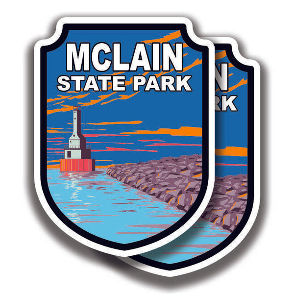 MCLAIN STATE PARK DECAL 2 Stickers Michigan Bogo For Car Truck Window