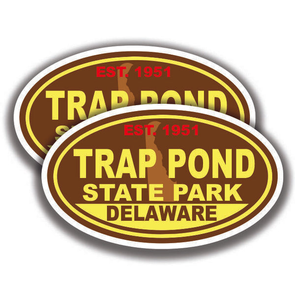 TRAP POND STATE PARK DECAL 2 Stickers Delaware Bogo Car Window