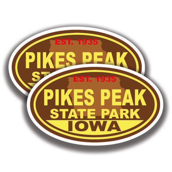 PIKES PEAK STATE PARK DECAL 2 Stickers Iowa Bogo Car Window