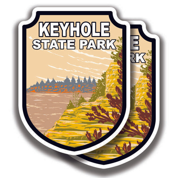 KEYHOLE STATE PARK DECAL 2 Stickers Wyoming Bogo For Car Truck Window