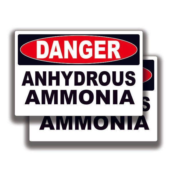 DANGER ANHYDROUS AMMONIA DECAL Stickers Sign Bogo Car Truck Window