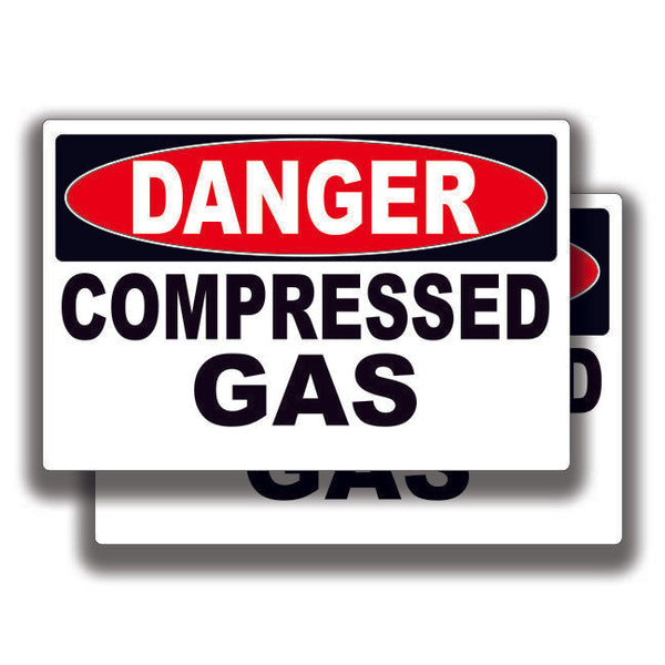 DANGER COMPRESSED GAS DECAL Stickers Sign Bogo Car Truck Window