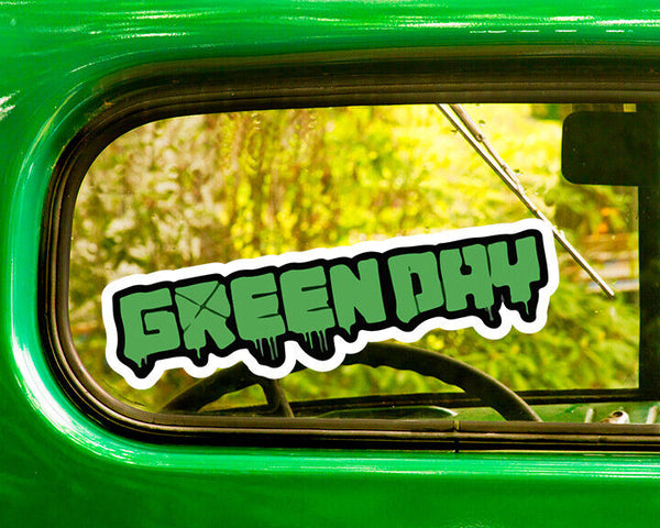 GREEN DAY DECAL 2 Stickers Bogo For Car Window