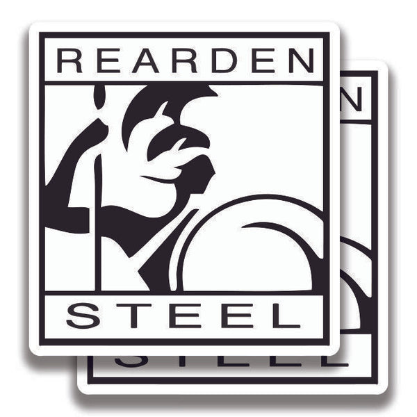 REARDEN STEEL DECAL 2 Stickers Bogo For Car Window Bumper Truck