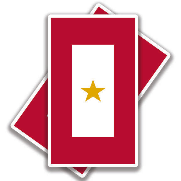 1 GOLD STAR STAR SERVICE FLAG DECAL 2 Stickers Bogo U.S. Military