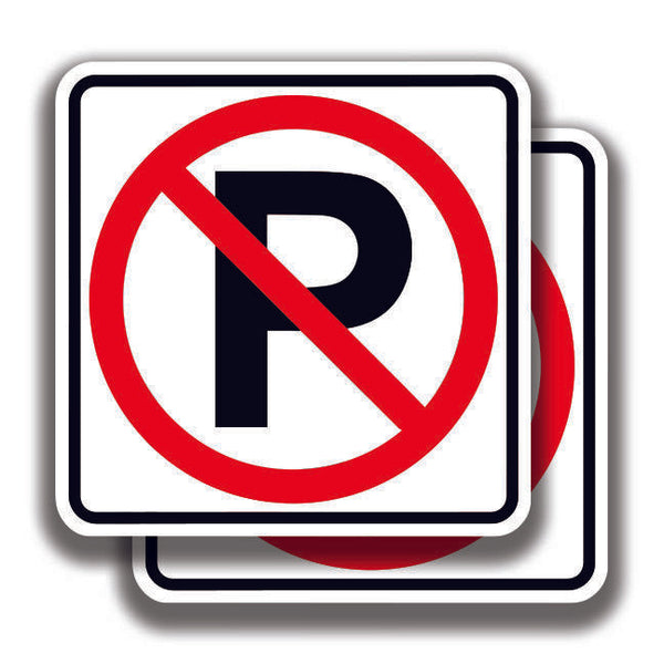 NO PARKING SYMBOL DECAL Stickers Sign Bogo For Truck Window Office