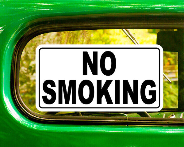 NO SMOKING SIGN DECAL 2 Stickers Bogo