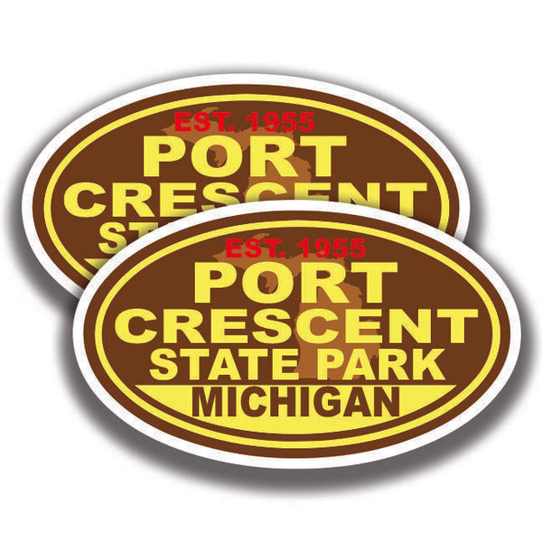 PORT CRESCENT STATE PARK DECAL Michigan 2 Stickers Bogo Car Window