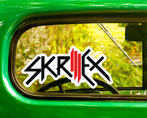SKRILLEX TECHNO DECAL 2 Stickers Bogo For Car Window