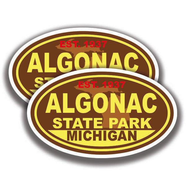 ALGONAC STATE PARK DECAL Michigan 2 Stickers Bogo Car Window