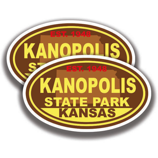 KANOPOLIS STATE PARK DECAL Kansas 2 Stickers Bogo Car Window