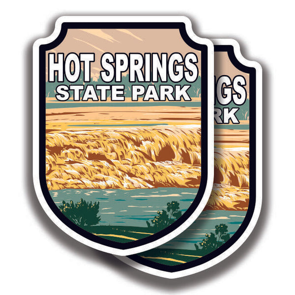 HOT SPRINGS STATE PARK DECAL 2 Stickers Wyoming Bogo For Car Truck Window