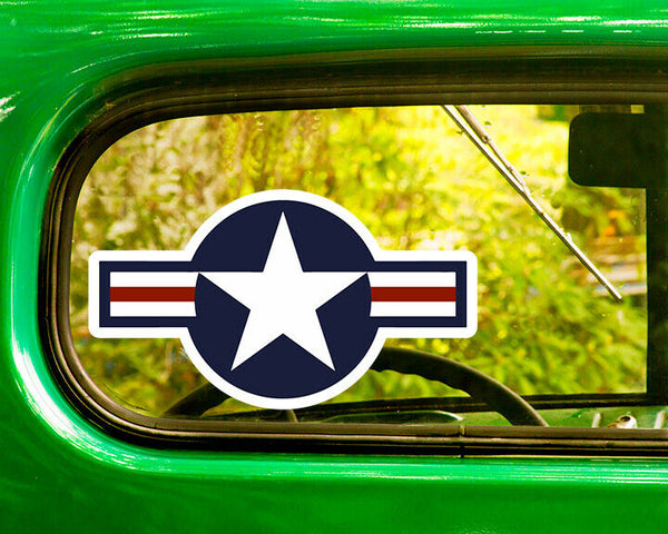 2 U.S. AIR  FORCE ROUNDEL DECALs Sticker Bogo For Car Bumper Window